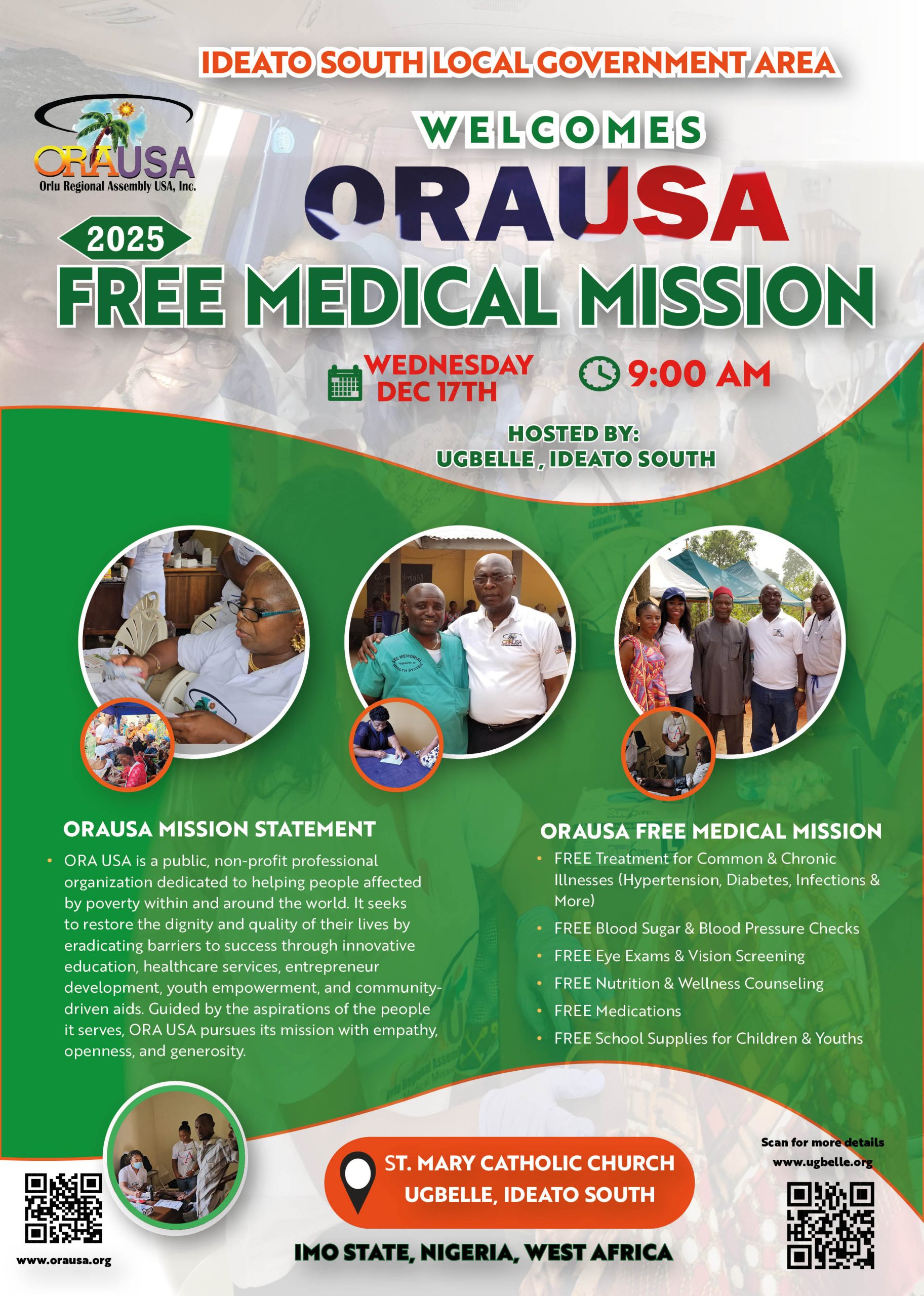 Ugelle to Host the 2025 ORAUSA Free Medical Mission - Ugbelle