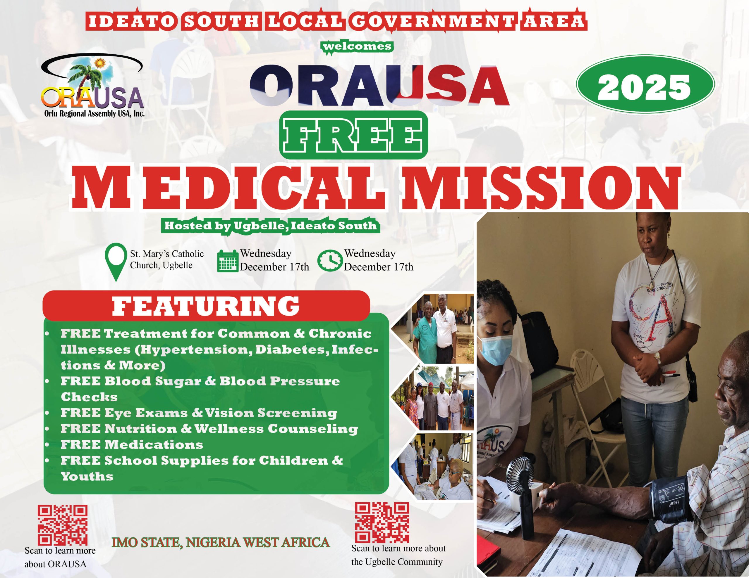 Ugelle host ORAUSA Medical Mission